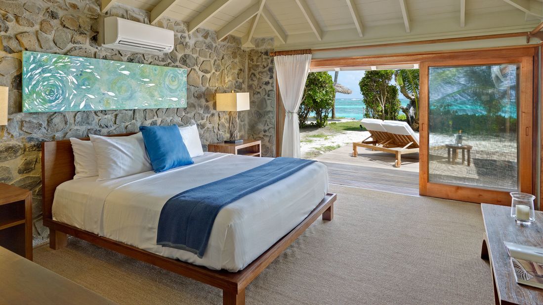 Petit St. Vincent has 22 one-bedroom cottages and two-bedroom beach villas.