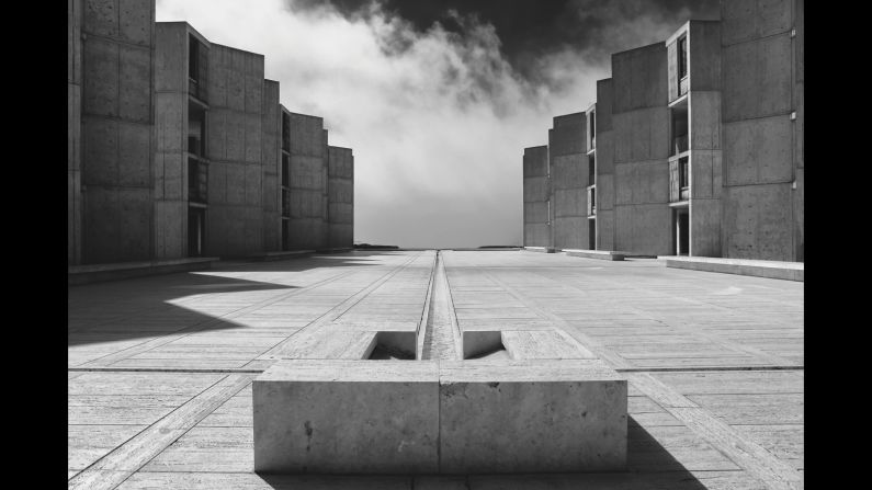 Designed by Louis Khan, the Salk Institute is another example of large-scale public Brutalism. Commissioned by Dr Jonas Salk, the creator of the polio vaccine, and intended for use as a Biology department, Khan took the concrete boulevard and angled the blocks' windows to face the altogether softer sight of the Pacific Ocean.