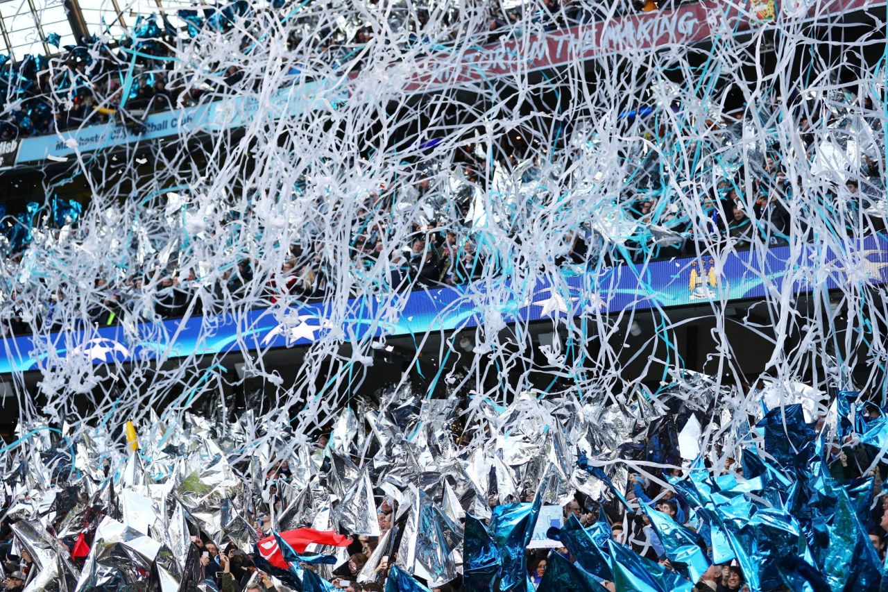 City's supporters welcomed the teams with Real the favorite to reach the final. Real, which has won the competition a record 10 times, is featuring in the last four for the 27th time.