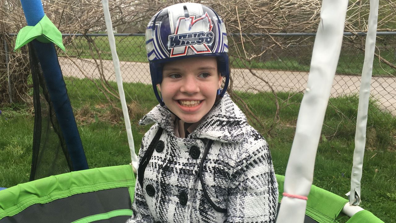 Abigail Kopf, 14, recently returned home, two months after being shot in the head.