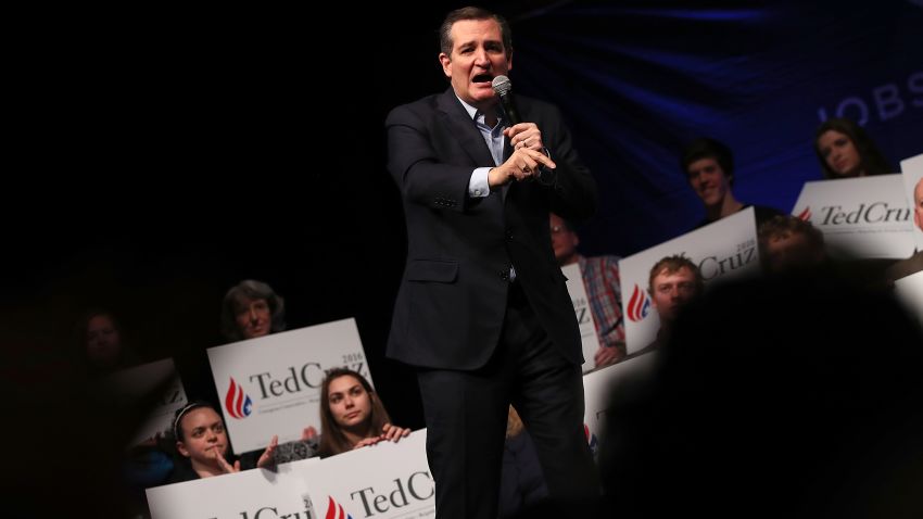 Republican presidential candidate Sen. Ted Cruz (R-TX) campaigns at the Weinberg Theater April 21, 2016 in Frederick, Maryland. Maryland and four other northeastern states hold their primaries next Tuesday.  (Photo by Win McNamee/Getty Images)