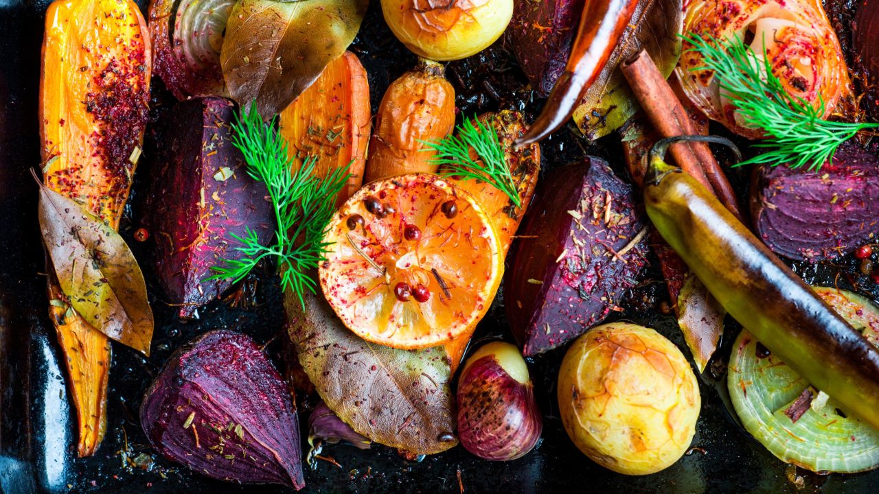Roasting and baking is another healthy way to fix your vegetables. Again, adding some healthy fat such as olive oil is a great idea, Magee said, as many of the vitamins and nutrients in vegetables are fat soluble, meaning your body absorbs them better in the presence of fat. 