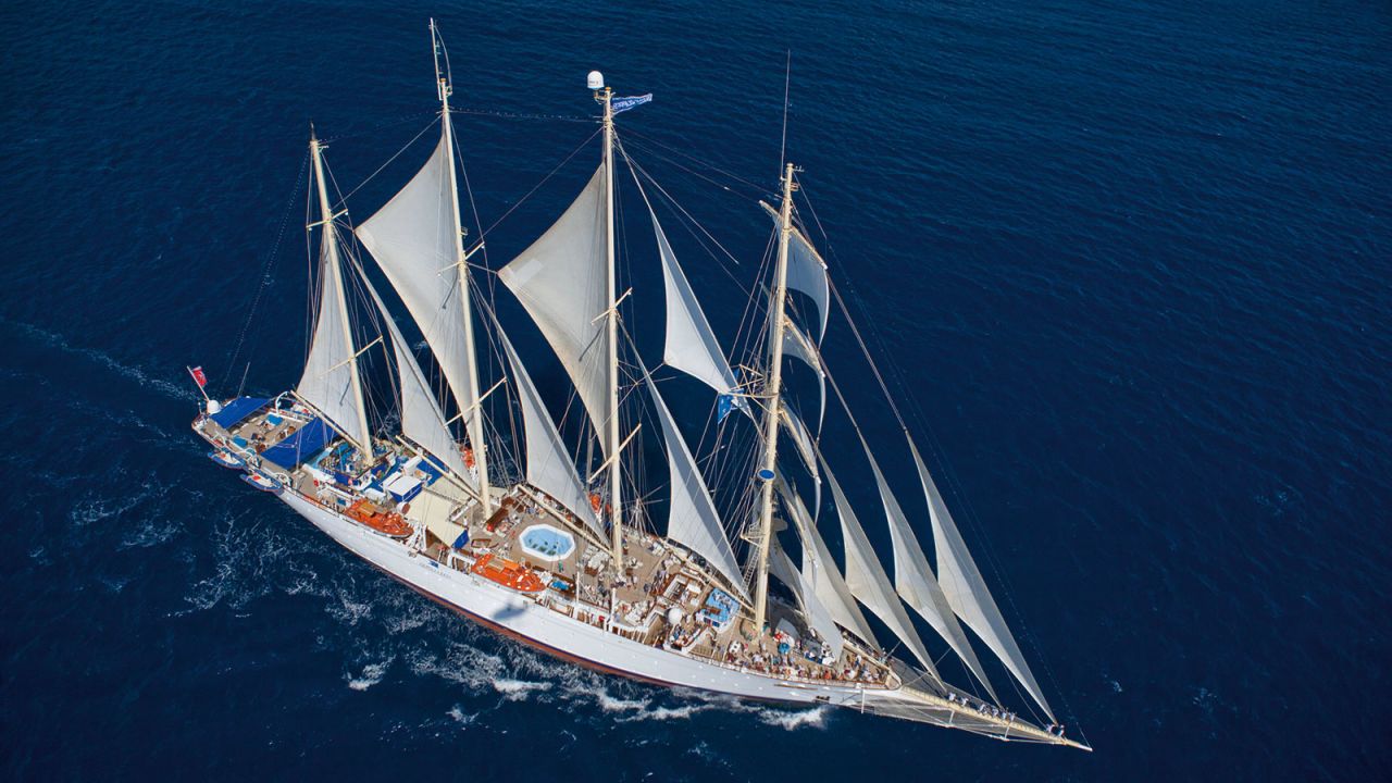 The Star Flyer offers a casually elegant way to island-hop round the Med. 