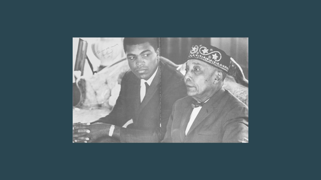 Ali with Elijah Muhammad -- who gave him his new name.