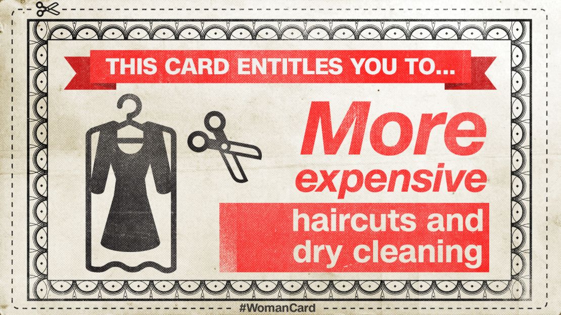 This card entitles you to more expensive haircuts and dry cleaning