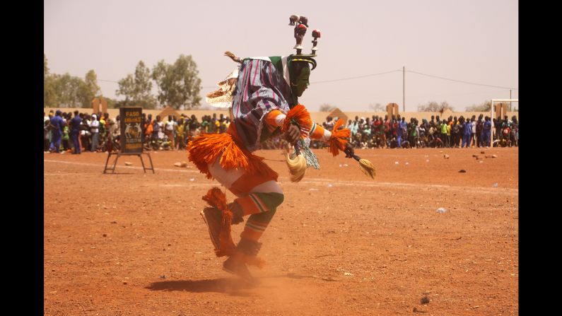 Every other year, thousands of people converge on Dedougou in Burkina Faso to celebrate traditional mask culture. The group organizing the event, called Festima, claim that 100,000 people come to watch over 500 masked men from Burkina Faso, Benin, Togo, Ivory Coast, Senegal and Mali perform across the week-long celebration.