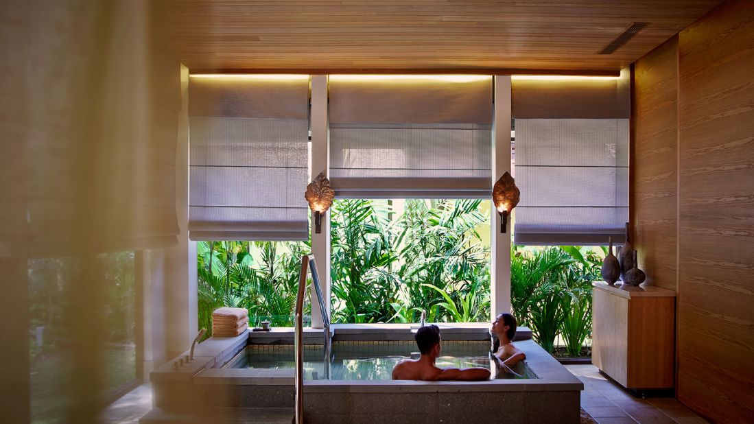 Just six months old, Spa at Ritz-Carlton in Bali has two Jacuzzis, cold plunge pools, steam and sauna rooms and a yoga studio overlooking the Indian Ocean.