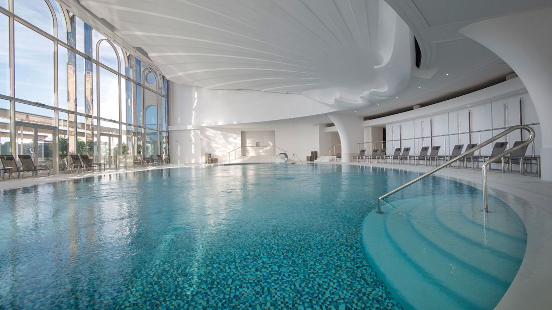The ultramodern, four-level Thermes Marins overlooks Monte Carlo Harbor and has its own own hammam, an ocean-facing saltwater pool, a state-of-the-art gym and a full-service beauty salon.