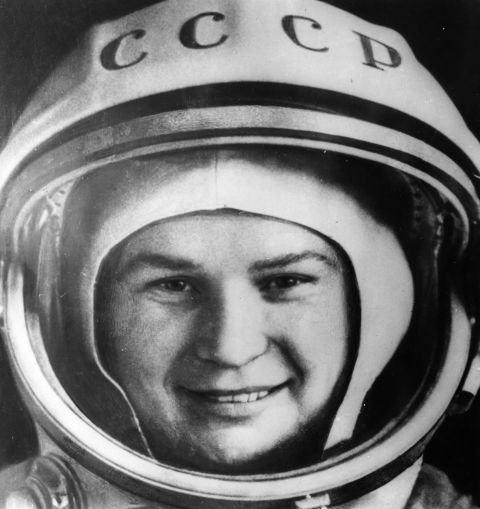 Russia's Valentina Tereshkova became the first woman in space in 1963 -- this photo was taken shortly before take off. At the time it was unknown how a woman's health may be affected in space.