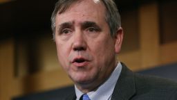 Sen. Jeff Merkley (D-OR) speaks about ending sequestration during a news conference on Capitol Hill, March 11, 2015 in Washington, DC.