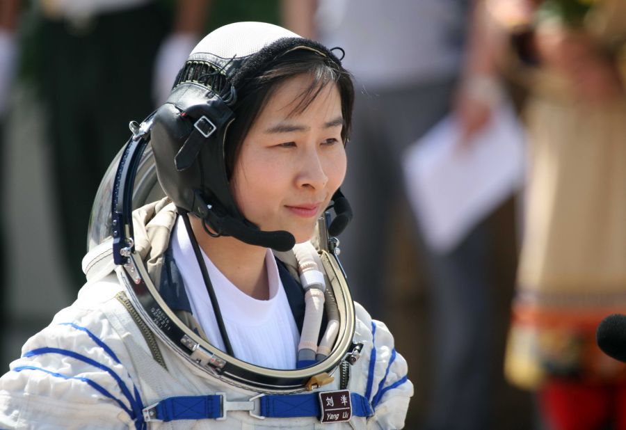  As women began going into space for lengthier amounts of time the management of menstrual cycles became an important issue. Pictured, Liu Yang, China's first female astronaut who blasted off into space in 2012. 