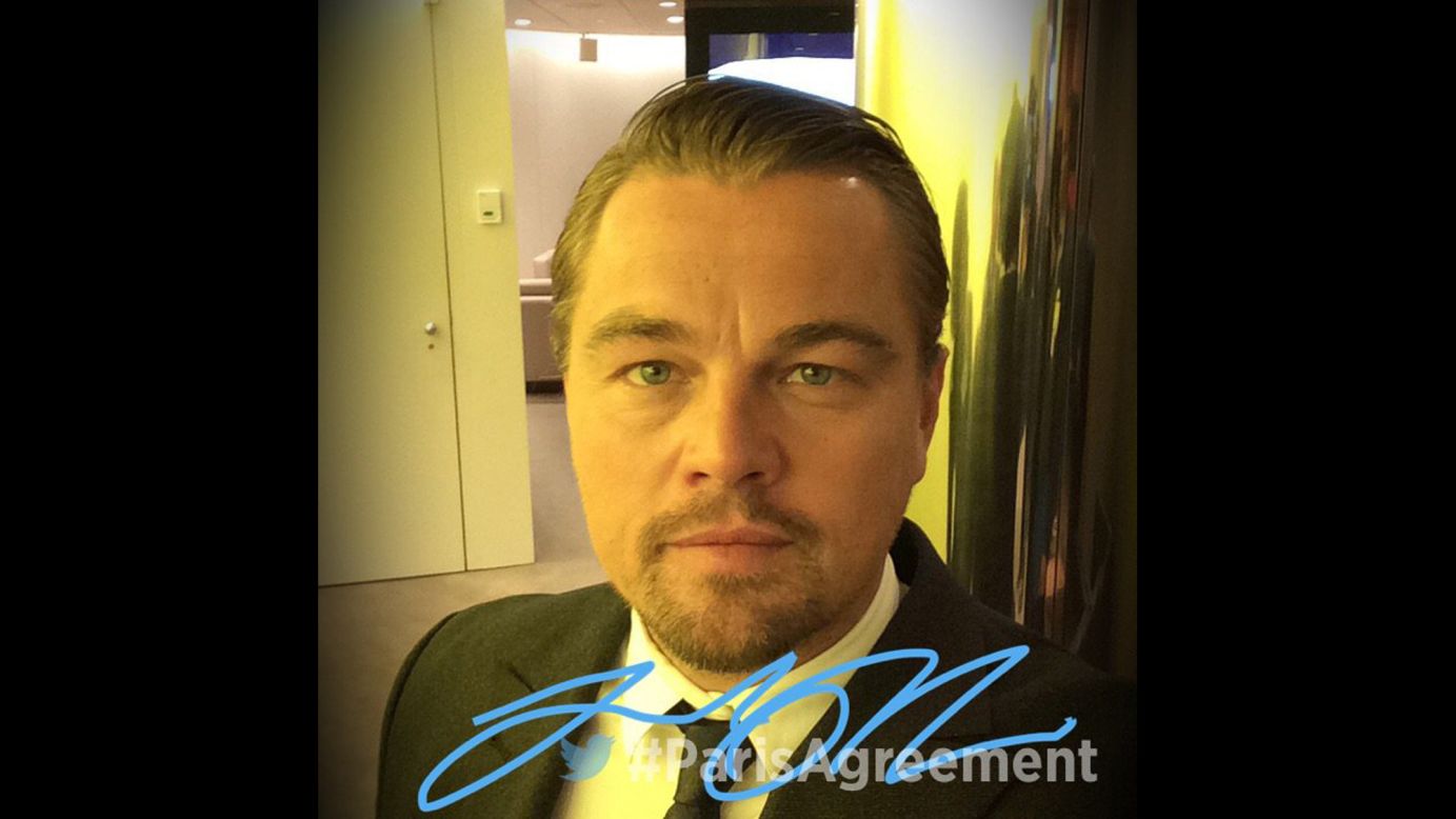 The United Nations posted this selfie of actor Leonardo DiCaprio to <a href="https://twitter.com/UN/status/723617085625081856" target="_blank" target="_blank">its Twitter account</a> on Friday, April 22. DiCaprio was designated a U.N. Messenger of Peace in 2014.