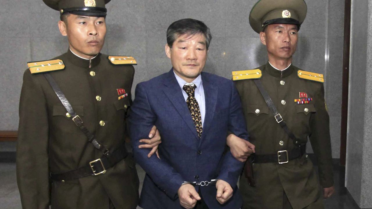 <a href="http://www.cnn.com/2016/04/29/asia/north-korea-american-hard-labor/index.html" target="_blank">Kim Dong Chul,</a> a South Korean-born American citizen detained in North Korea, is escorted to his trial April 29 in Pyongyang. A North Korean court sentenced Kim to 10 years in prison for what it called acts of subversion and espionage. North Korea watchers interpret the detainment of Americans and other foreign citizens as a collection of bargaining chips by the reclusive regime.