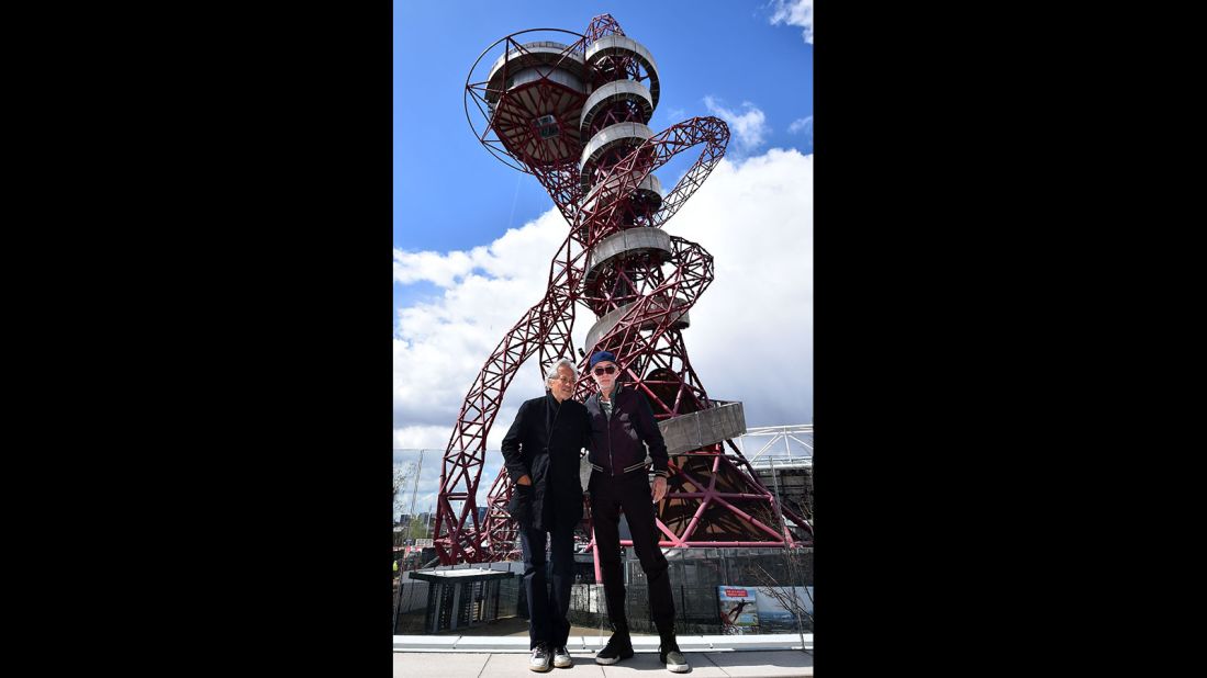 "Now that the two artworks will be intertwined with each other, I see it as one of these double situations that I am so interested in," says Höller, pictured above with Anish Kapoor. 