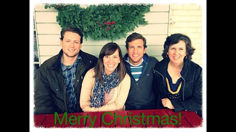 Patrick Hall, third from left. With him are his brother Matthew, sister Meagan, and their mother Molly Malone, at far right.