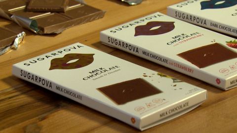 Sugarpova chocolate bars will cost between $4.99 and $5.99 each.