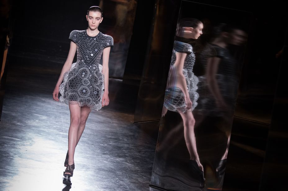 Dutch designer Iris van Herpen is at the forefront of the high-tech fashion movement with her innovative designs and presentations.