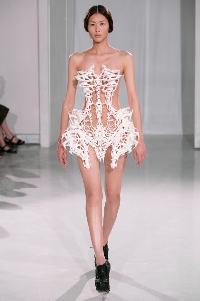 The skeleton dress incorporated elements of the human form, but also the skeletons of snakes, birds and bugs.