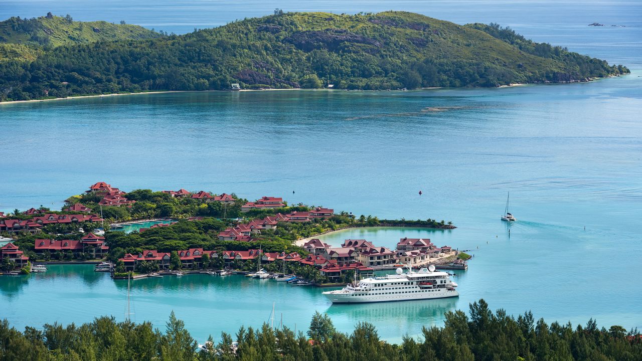 The Crystal Esprit gives passengers the chance to swim, snorkel, water ski and jet ski in the waters of the Seychelles (pictured) and the Adriatic Sea. 
