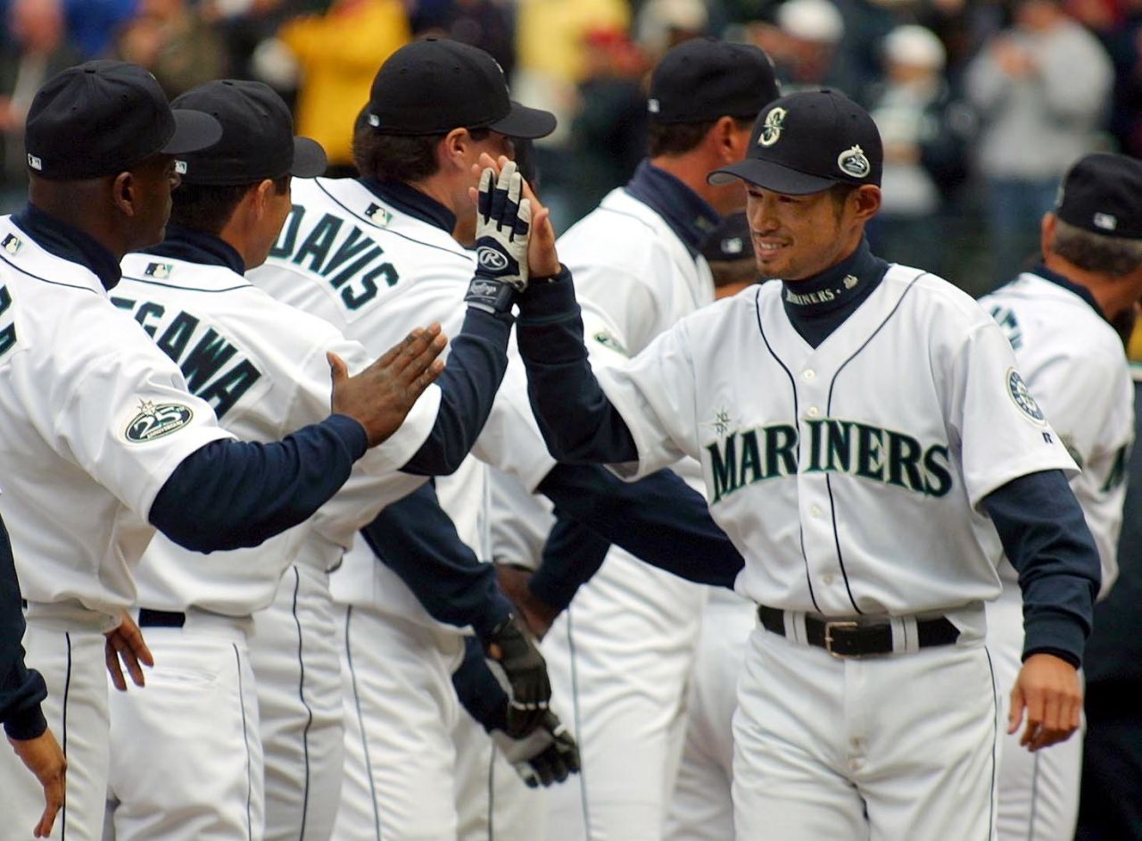 <strong>Seattle Mariners 2001 MLB Playoffs</strong>: Seattle Mariners won a record 116 games behind  Ichiro Suzuki's remarkable rookie season (right), but lost in the playoffs against the Yankees and have struggled to stay relevant ever since. 