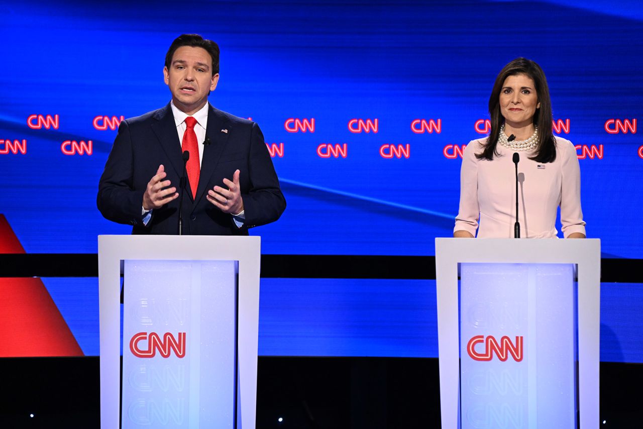 Ron DeSantis and Nikki Haley share the debate stage Wednesday night.