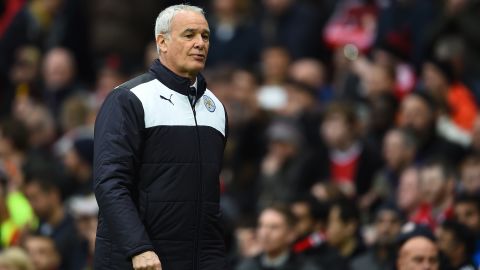 Ranieri walks to the tunnel at halftime of Leicester City's match at Manchester United on Saturday, May 1. The Foxes could have clinched the title with a victory, but the 1-1 draw meant they would have to wait a bit longer.