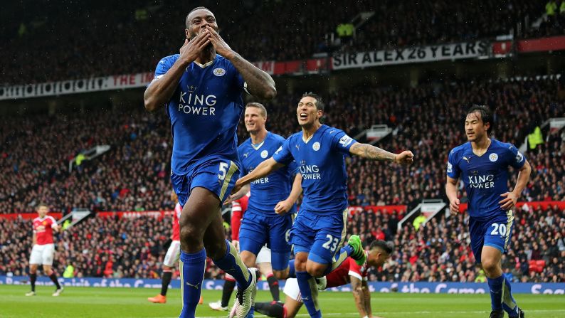 But Leicester were soon level and Wes Morgan headed in a Danny Drinkwater free-kick to make in 1-1.