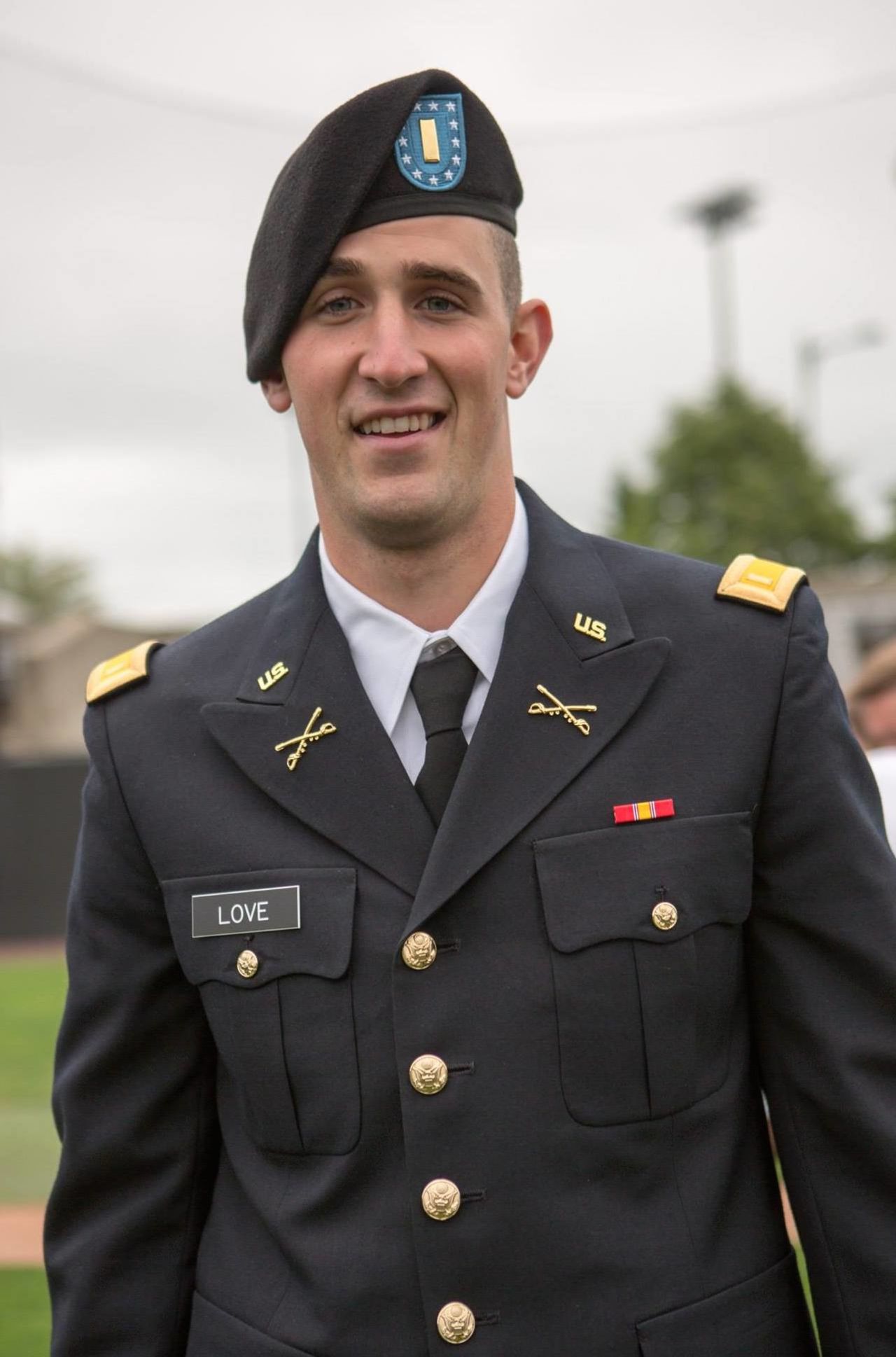 First Lt. Connor Love is an active-duty Army officer who serves on the ground support team as CFO for USX. During his time at West Point, Love worked with veteran nonprofit organizations. 