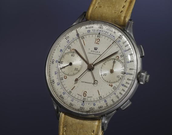 The Ref. 4113, known as the world's most expensive Rolex, was never offered for sale publicly and was only presented to a select group of racing teams and their drivers. Made in 1942, this is one of only a few known to exist -- and all the more precious to some for being in original condition. 