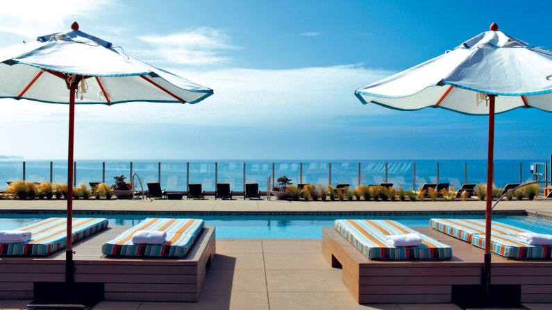 The Terranea Resort's seasonal Cielo Point pool (open May-September, for those 18-plus years old) is about as close as a pool gets to the Pacific. 