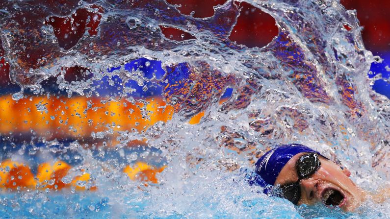 Thomas Hamer swims the 200-meter freestyle during the British Para-Swimming International on Tuesday, April 26. The meet was held in Glasgow, Scotland.