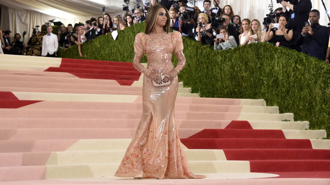 Beyonce attends the "Manus x Machina: Fashion In An Age Of Technology" Costume Institute Gala at the Metropolitan Museum of Art on Monday, May 2, in New York. 