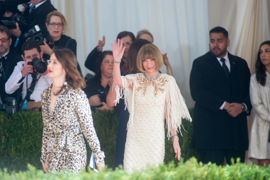 Vogue editor-in-chief, Anna Wintour, wears Chanel. 