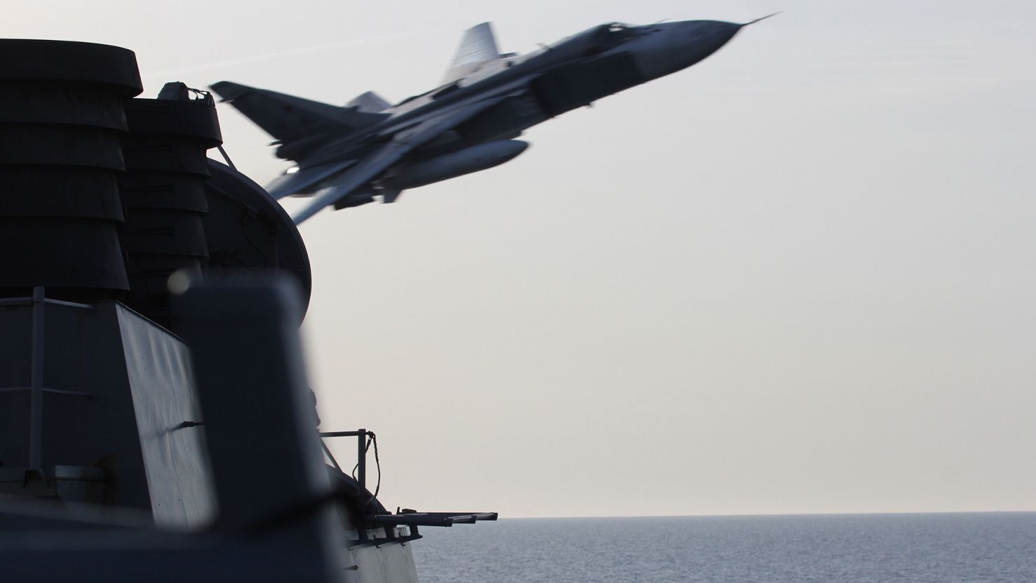 Unarmed Russian fighter jets made two extremely close overflights in April of the USS Donald Cook, sailing in the Baltic Sea.