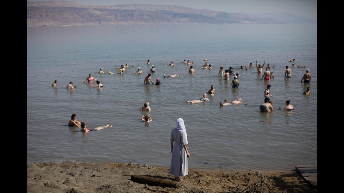 Perhaps the world's most famous salt lake, the Dead Sea is nearly 10 times as salty as ocean water. The density helps swimmers float with ease. 