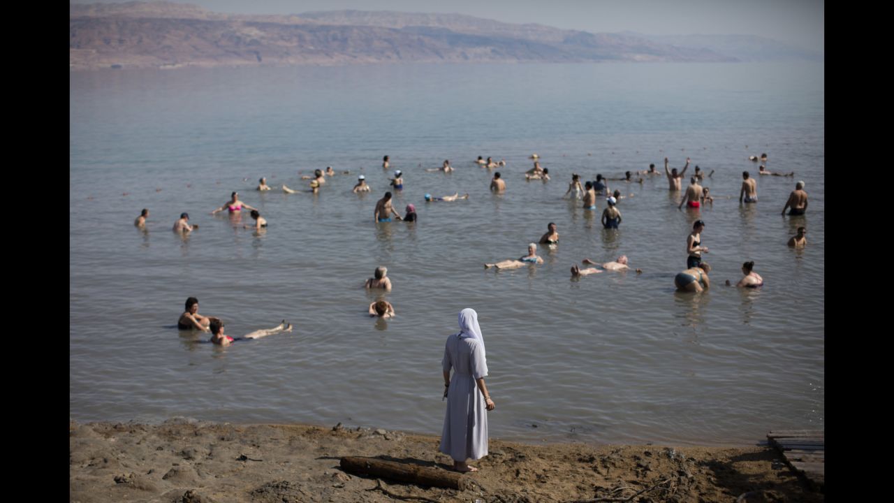 Perhaps the world's most famous salt lake, the Dead Sea is nearly 10 times as salty as ocean water. The density helps swimmers float with ease.
