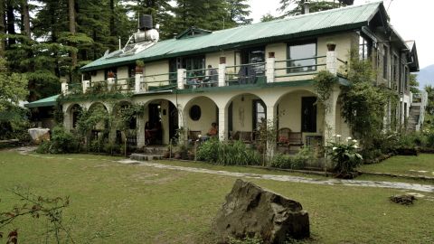 The picturesque Hotel Eagels Nest is a small property with seven rooms and a dining area. 