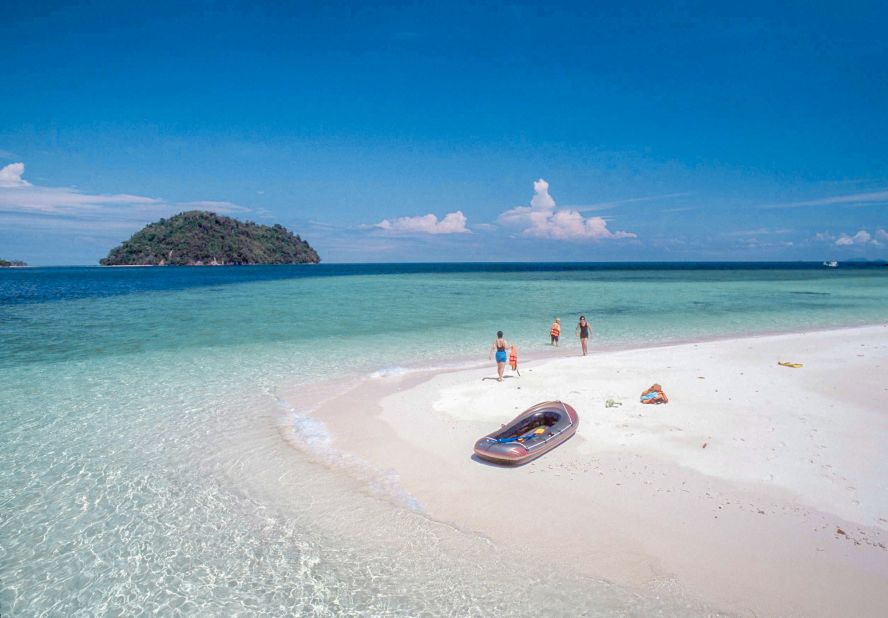 Beaches on this beautiful 30-square-kilometer island are accessible by long-tail boats.