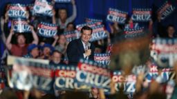 Republican presidential candidate Sen. Ted Cruz speaks during a campaign rally at the Indiana State Fairgrounds on May 2, 2016 in Indianapolis.
