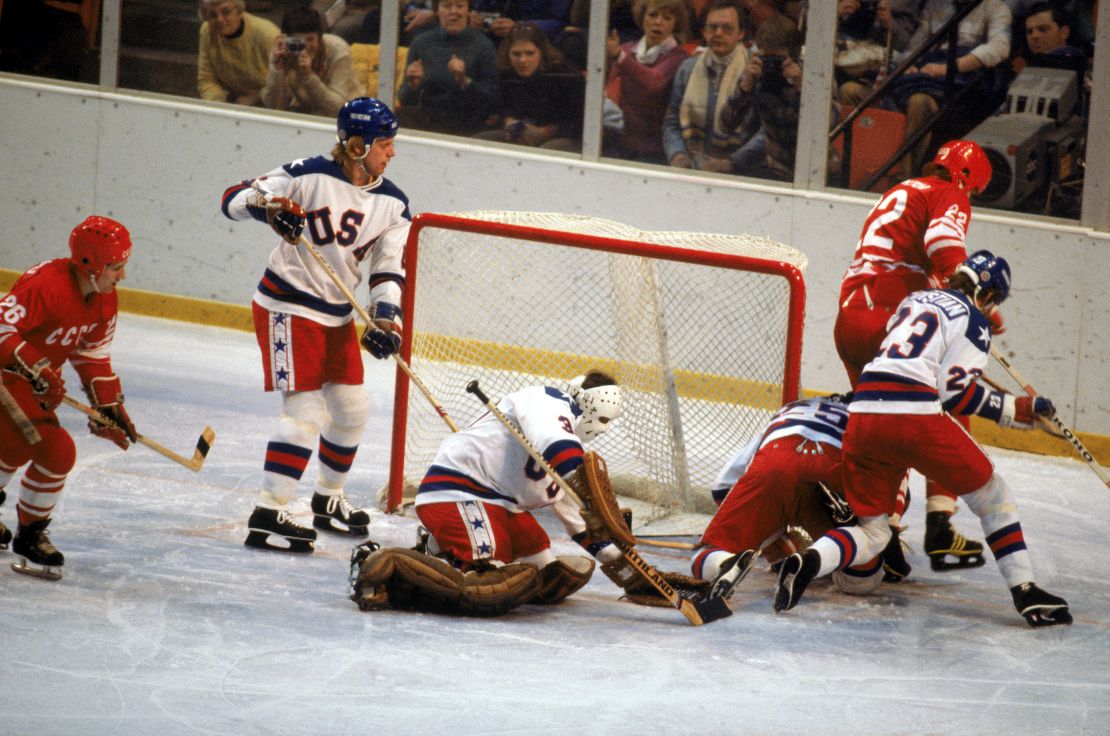 The United States in action against the Soviet Union on February 22, 1980 in Lake Placid.