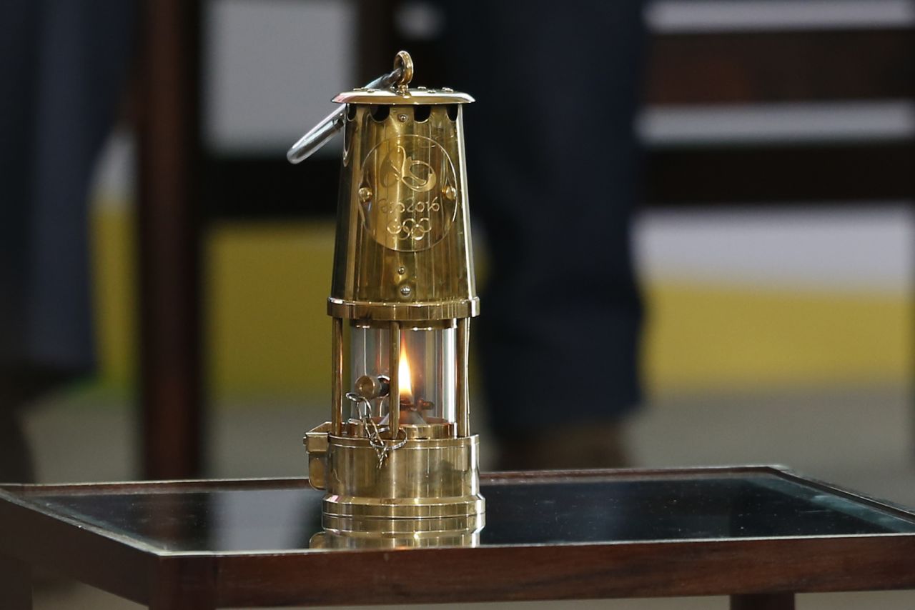 The Olympic flame arrived in Brazil in May via its own private flight from Switzerland. It was kept inside a gold lantern and transferred to the Planalto presidential palace in Brasilia.