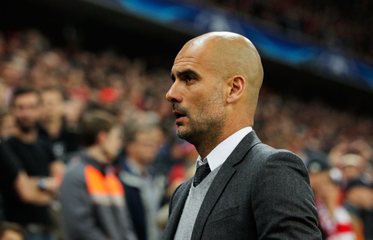 Pep Guardiola, who is set to join Manchester City at the end of the season, watched on as his team laid siege to the Atletico goal.