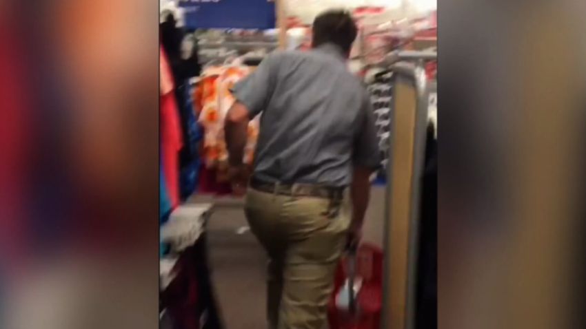 NS Slug: FL: WOMAN CHASES ALLEGED VIDEO VOYEUR AT TARGET  Synopsis: Woman takes video of man accused of going up to several women and asking them inappropriate questions.  Keywords: FLORIDA TARGET WOMAN VIDEO VOYEUR CHASES