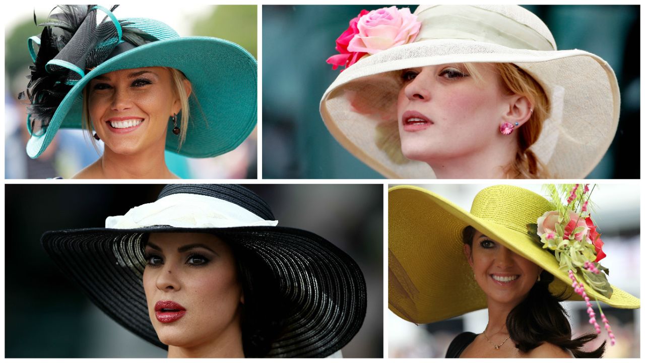 Feminine, wide-brimmed hats with a floral or feather adornment were popular in the 2010s.