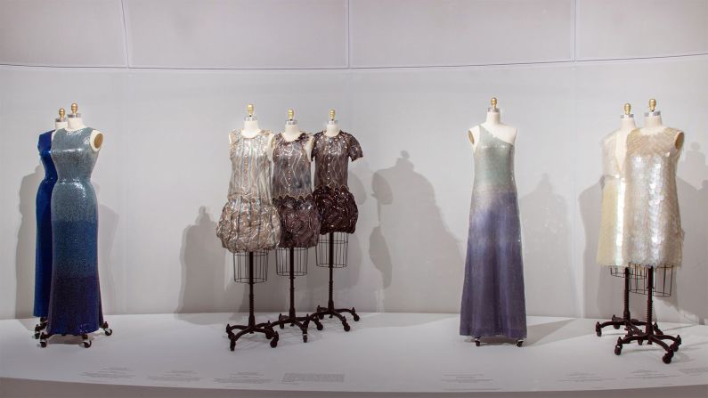 Upper Level Gallery View: Embroidery at Manus x Machina: Fashion in an Age of Technology.