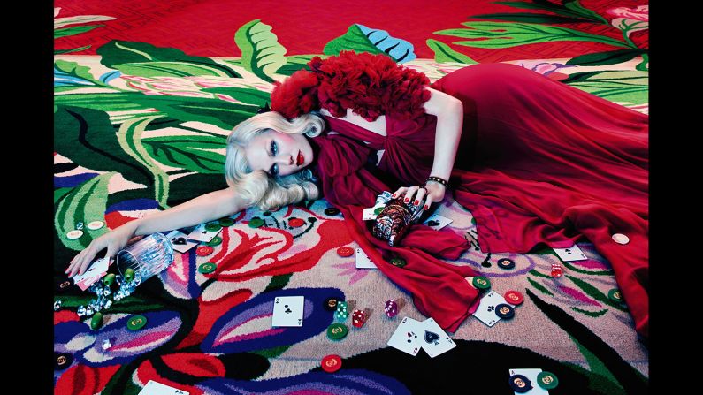 Miles Aldridge is known for creating loud and technicolor photographs. 