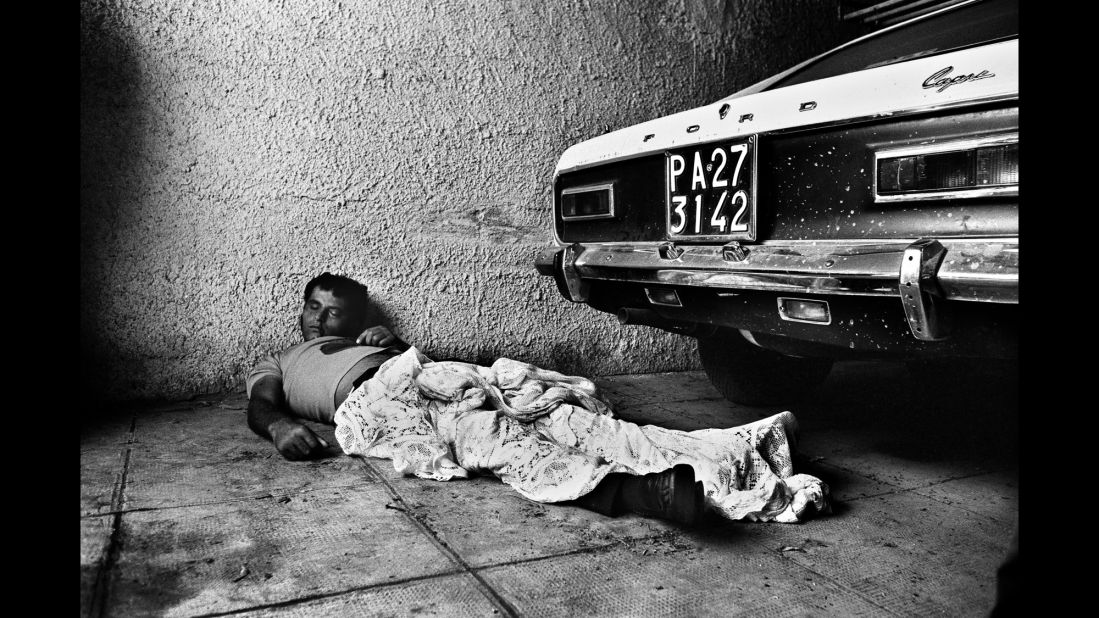 Battaglia vividly remembers taking this photo in Palermo in 1975. She arrived at the scene when the man was still moving, and he was dead a short time later.