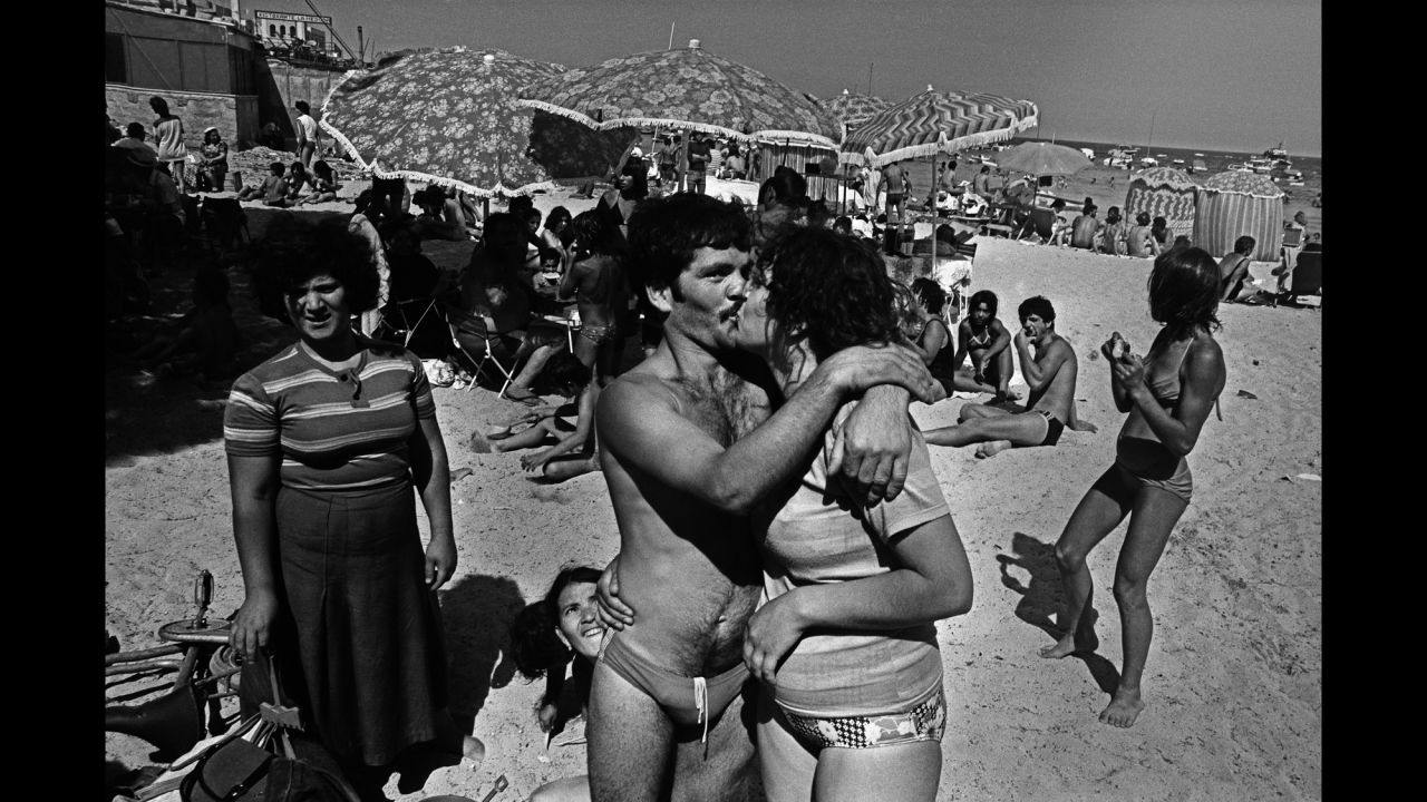 Battaglia's new book "Anthology" also includes shots of regular Sicilians going about their day, such as this beach photo from 1982. "My archives are full of blood," she said. "But I have also seen such immense beauty in the regular, complicated daily life in Sicily."