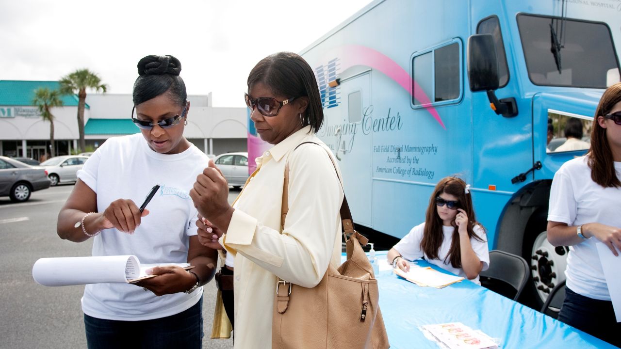 Andrea Ivory, left, and her nonprofit provide community wellness and screening events to women in three Florida counties.