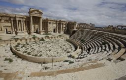 The amphitheater in the ancient oasis city of Palmyra, Syria, before it was captured by ISIS.